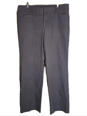 Dockers Chino Dress Work Pants Womens 14M Gray Cotton Blend High Rise EUC